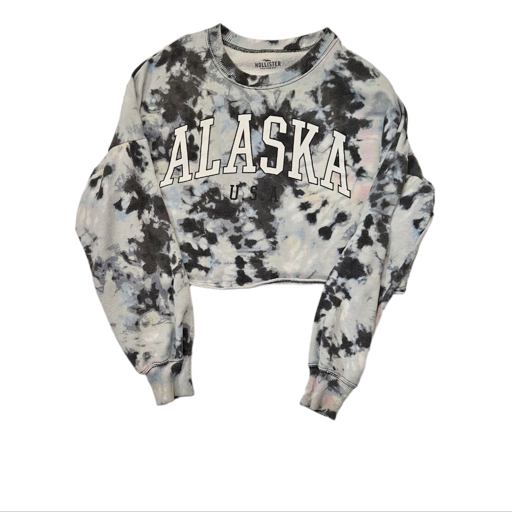 Hollister Alaska Tie-dye Crop Sweatshirt